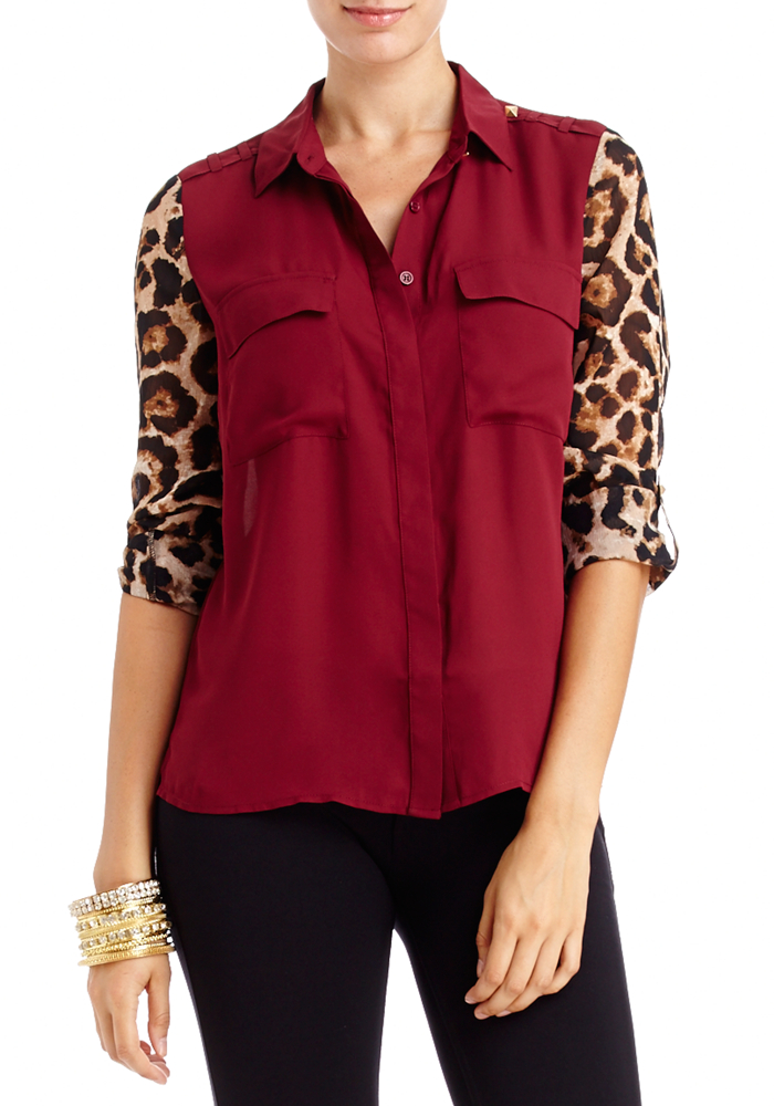 Jordan Leopard Sleeve Top