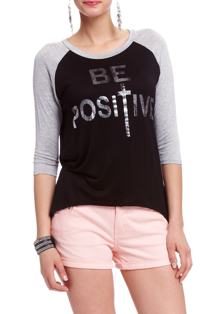 2b Be Positive Raglan Top