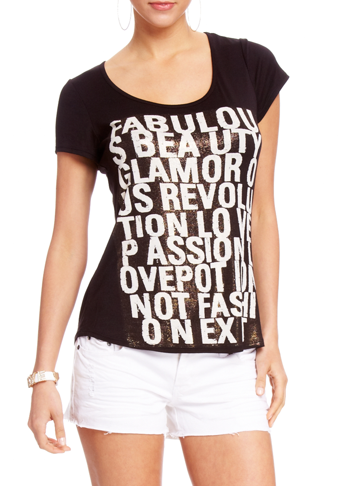 2b Fabulous Glamour Word Tee