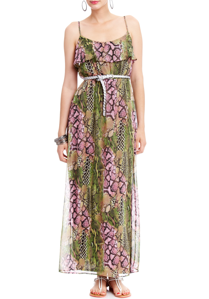 2b Cobra Printed Maxi Dress