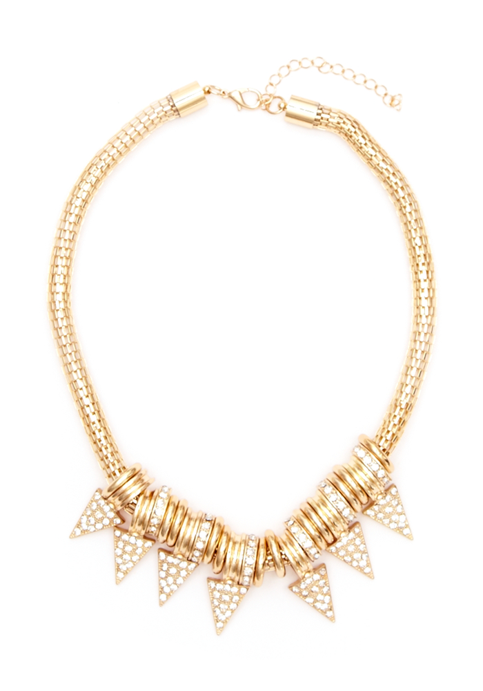 2b Fab Spike Short Statement Necklace