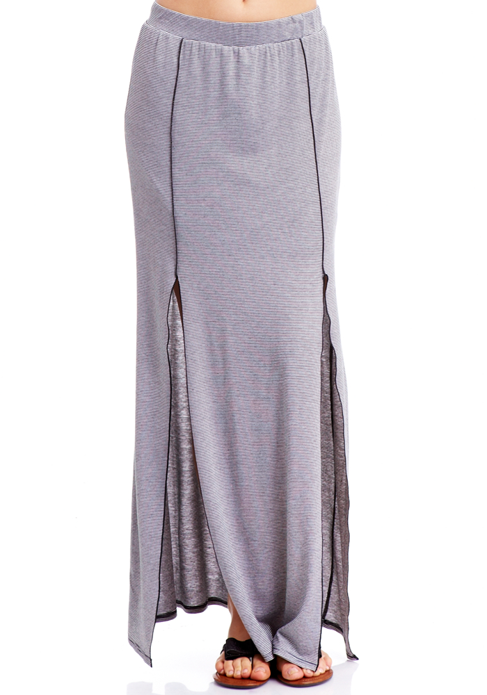 2b Double Slit Maxi Skirt
