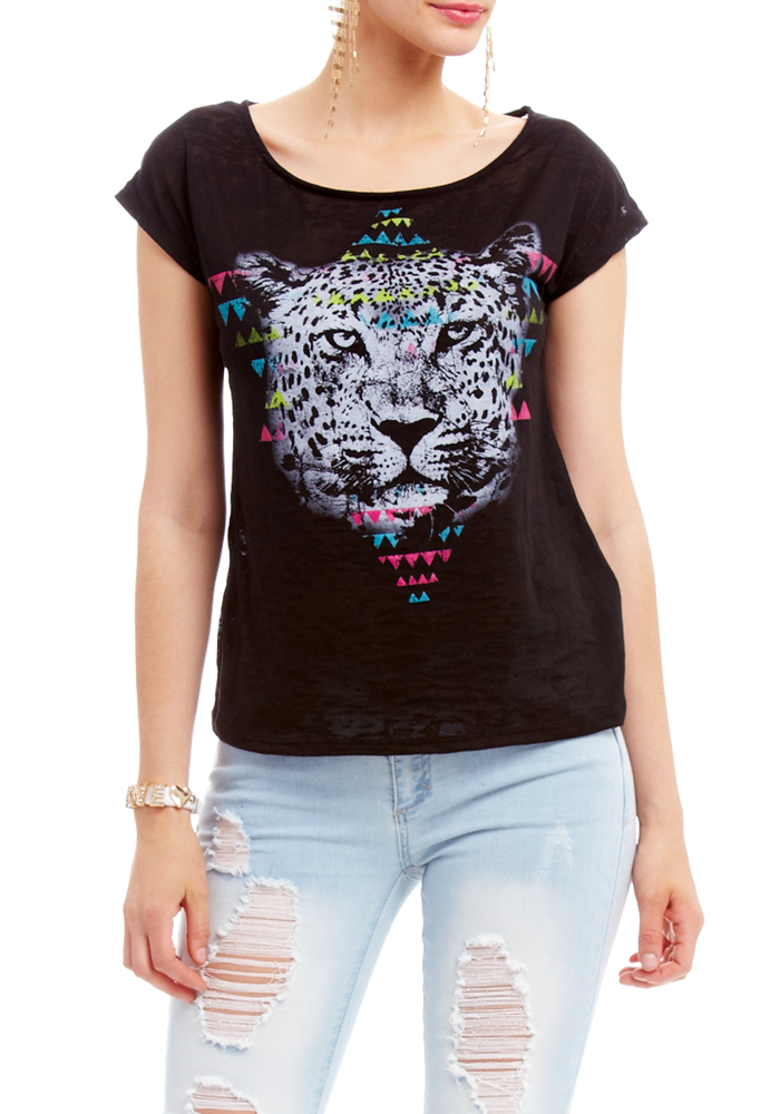 2b Tiger Tribal Burnout Tee