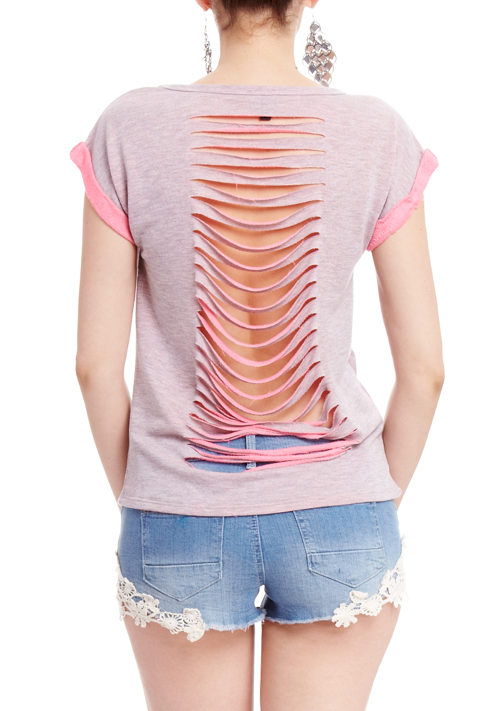 2b Short Sleeve Slashed Back Sweatshirt