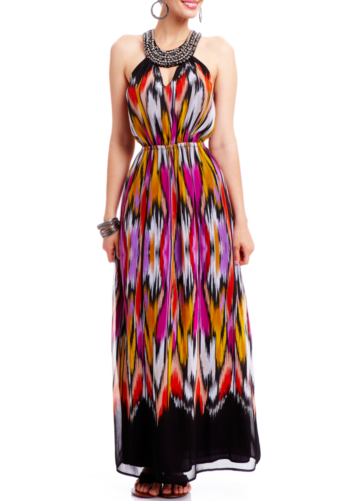 2b Painted Sunrise High Low Maxi Dress