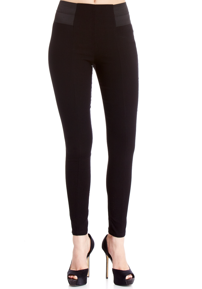 2b Elastic Waist Textured Mill Skinny