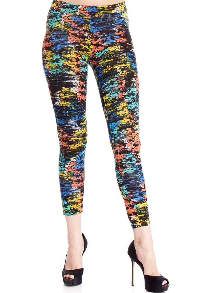 2b Multicolor Splattered Legging
