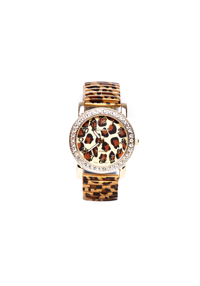 Stretch Band Leopard Watch