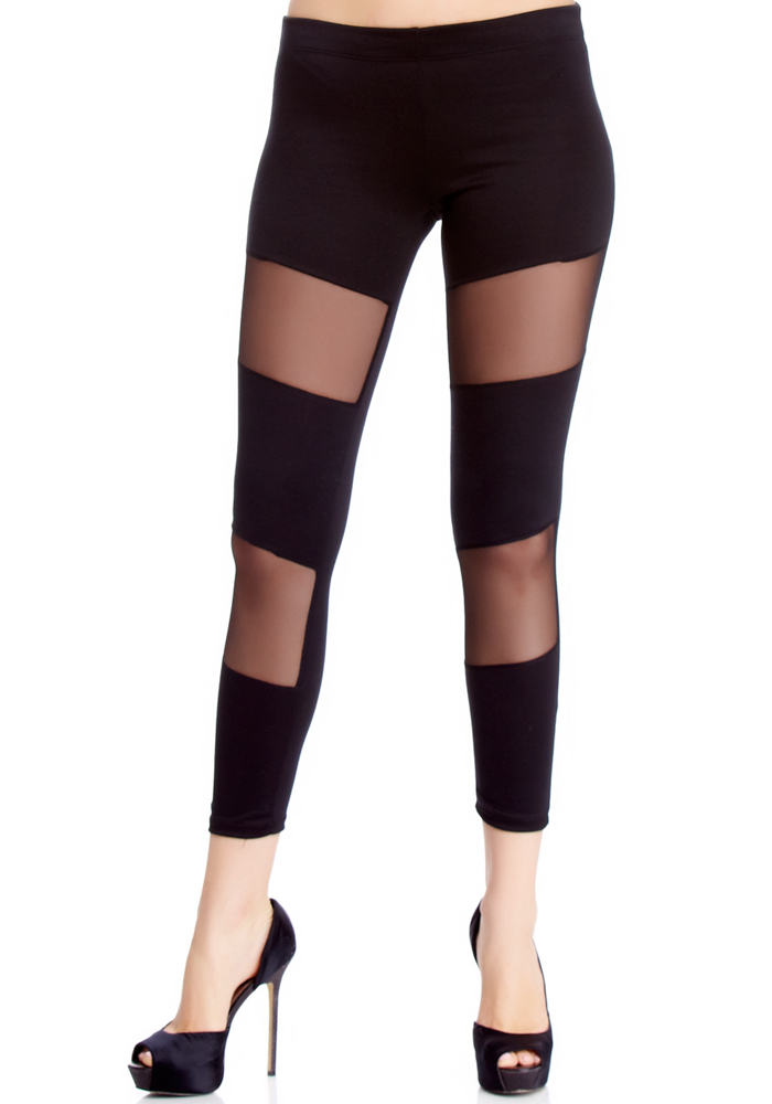 2b Mesh Inset Ponte Legging