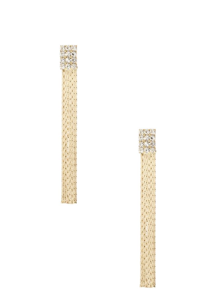 Linear Rhinestone Earrings