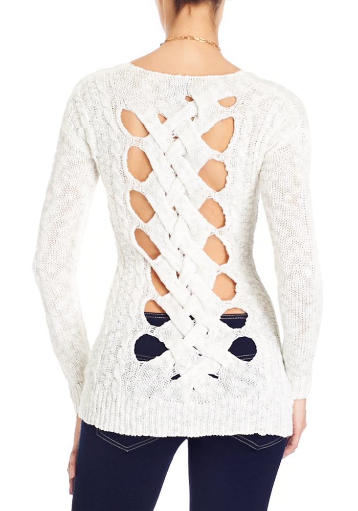 Lattice Back Sweater