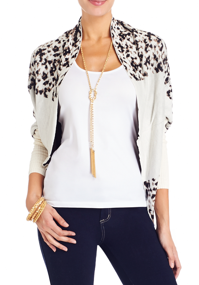 Python Print Drape Cardigan