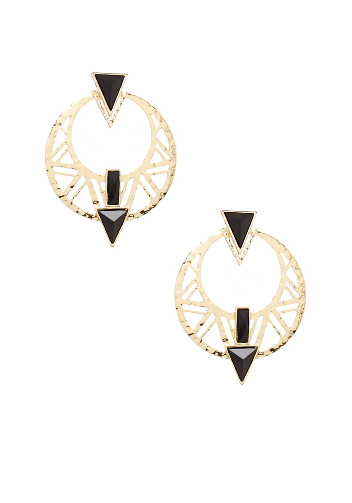 Caged Disk Earrings