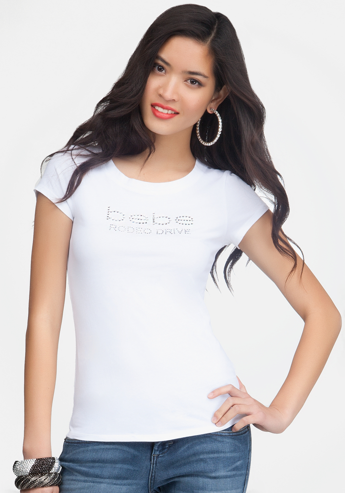 bebe Logo Rodeo Drive Tee