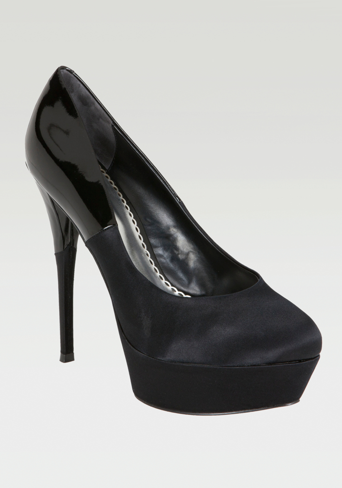 bebe Rosario Satin Platform Pump