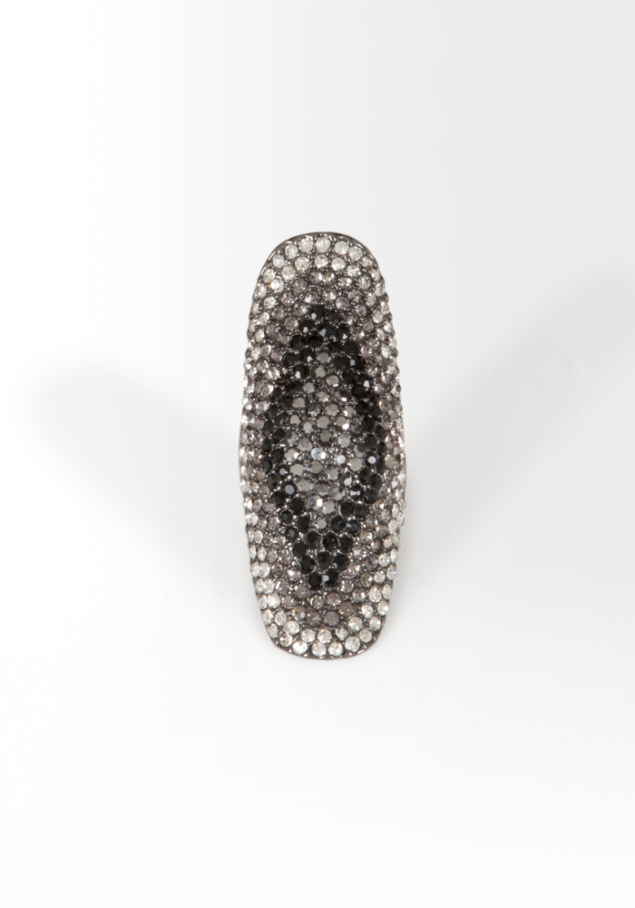bebe Colorblock  Crystal Armor Ring