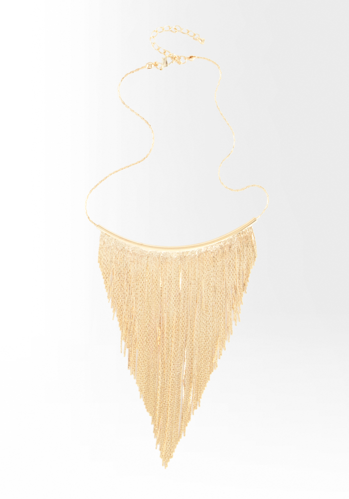 Fringe Necklace - Gold - 1Sz