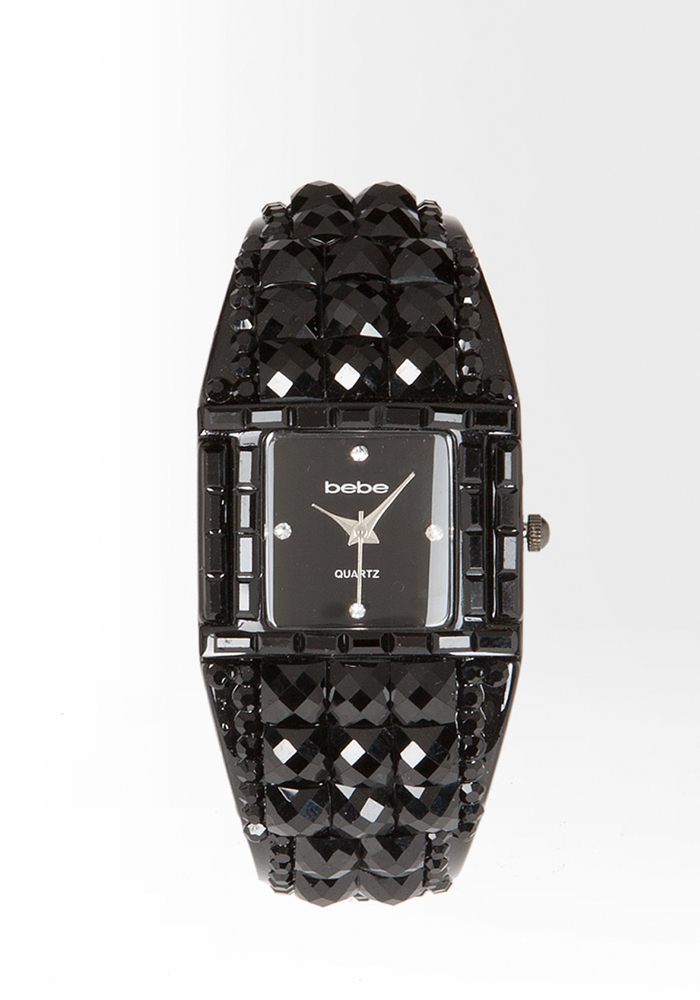 Jeweled Rhinestone Cuff Watch - WEB EXCLUSIVE