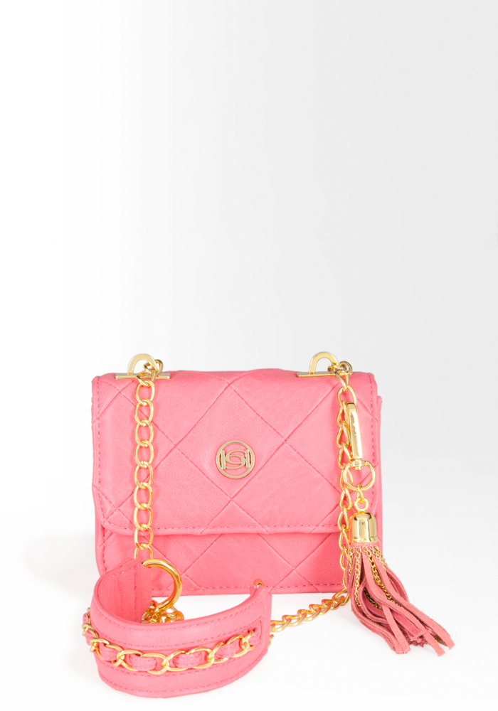Daisy Oversized Quilted Crossbody - Calypso Coral - 1Sz
