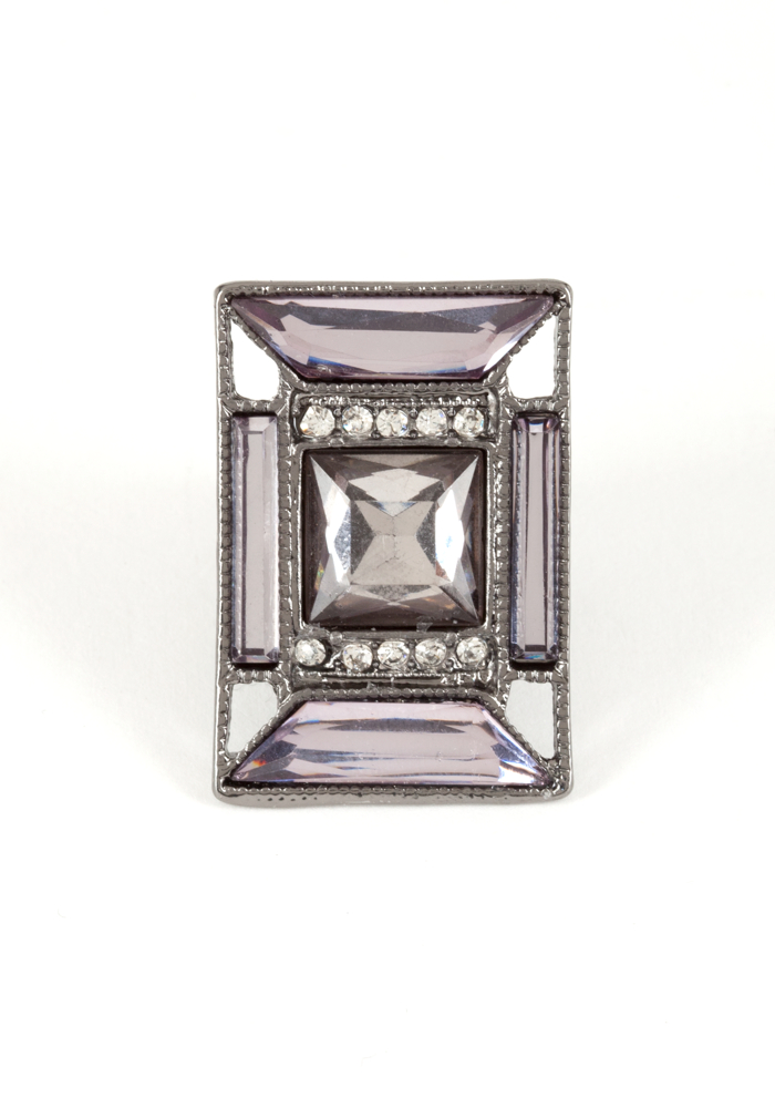 bebe Art Deco Cocktail Ring