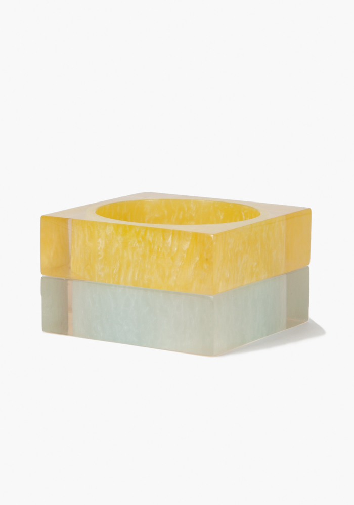 Square Lucite Bangle Set - Multi - 1Sz