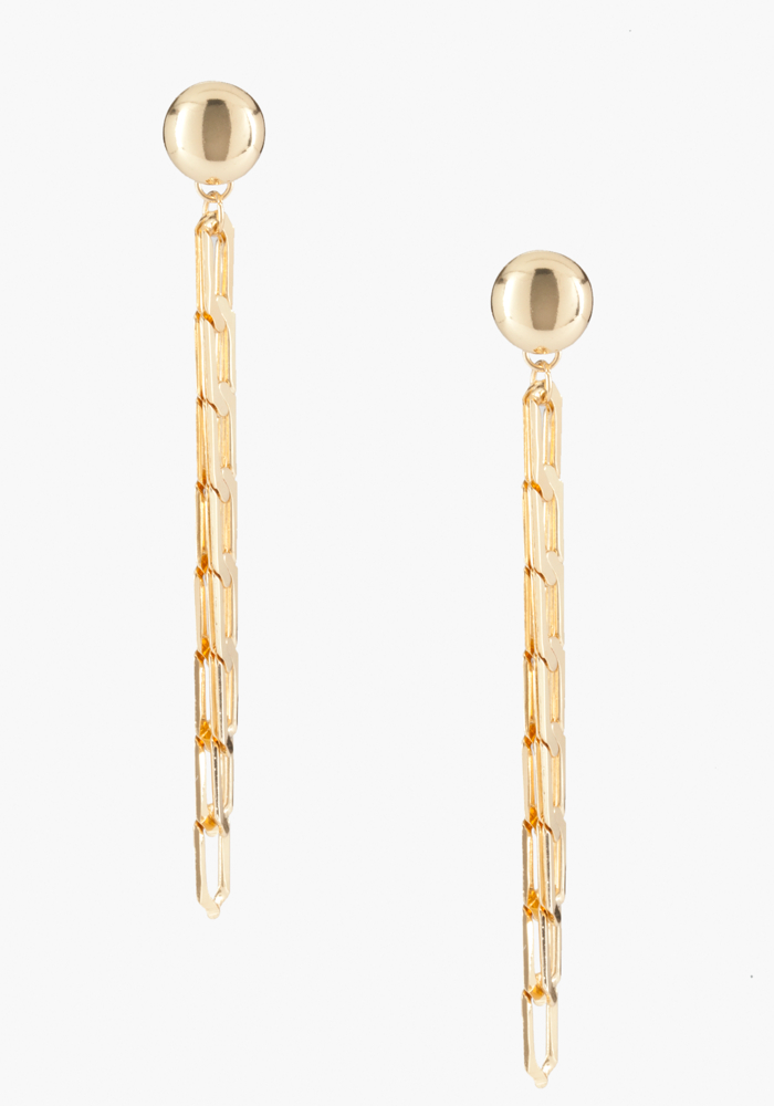 bebe Flat Link Duster Earring