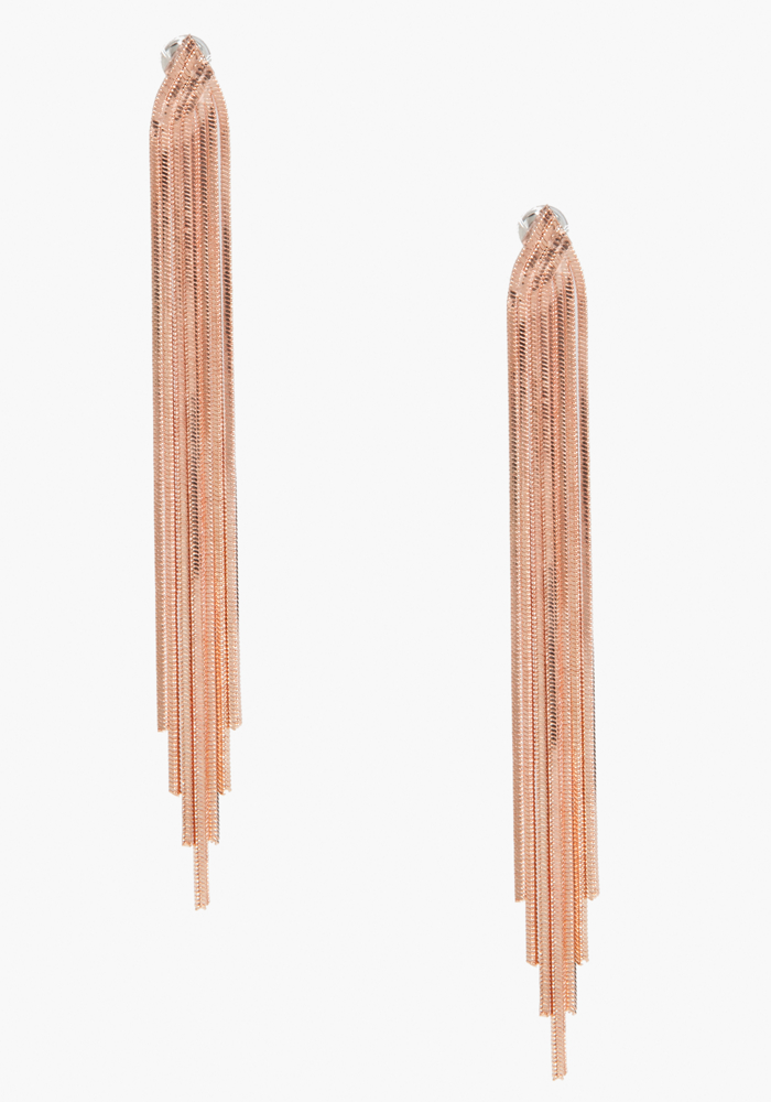 bebe Layered Snake Chain Duster Earring