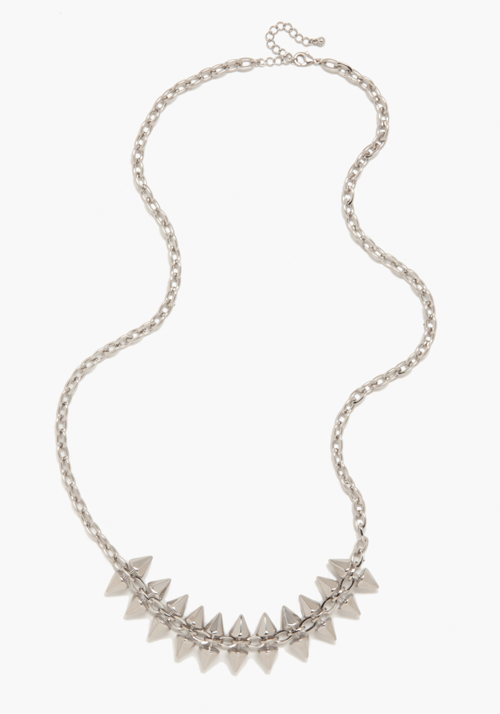 bebe Chain & Spike Long Necklace