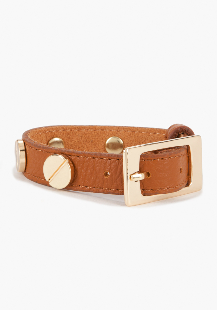 bebe Leather & Rivets Bracelet