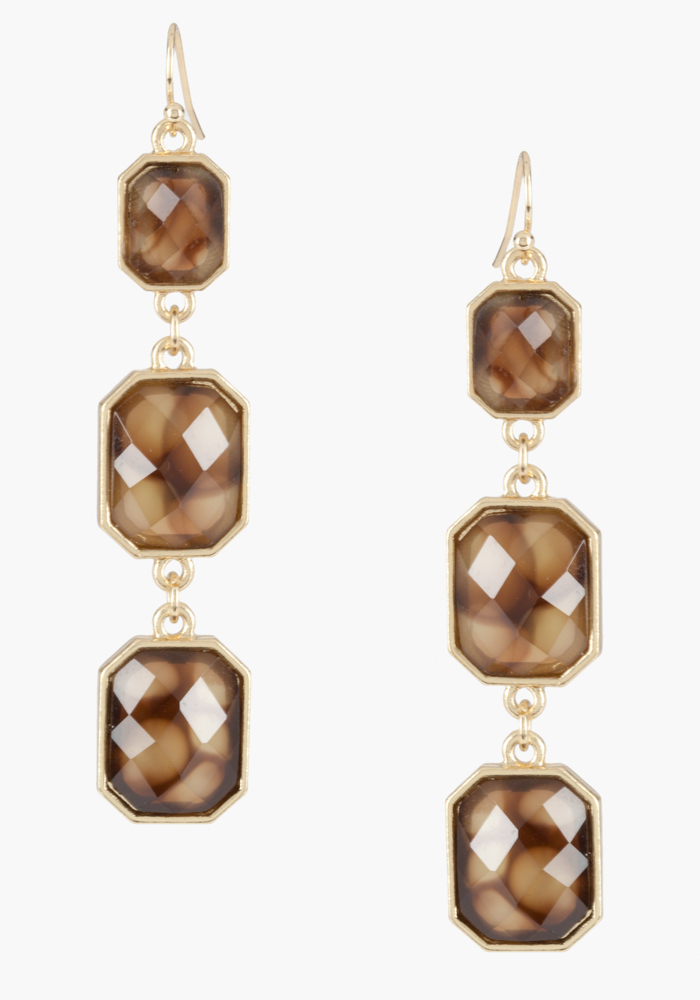 bebe Geometric Drop Earring