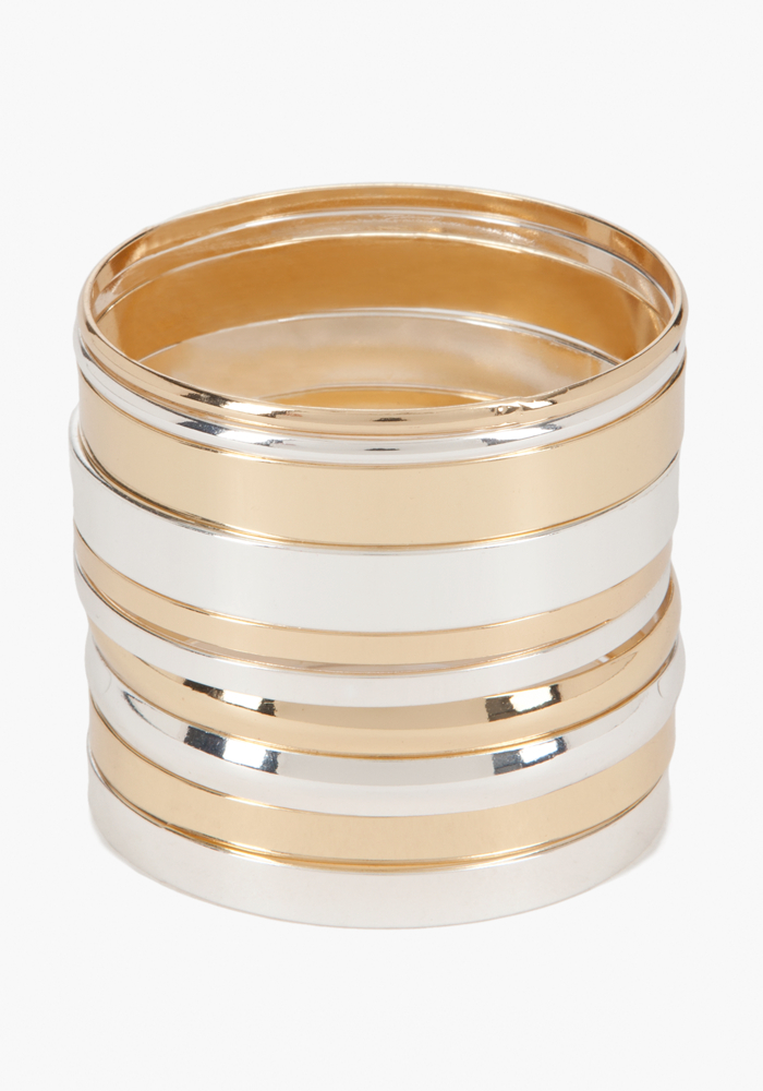 bebe Mixed Metal Bangle Set