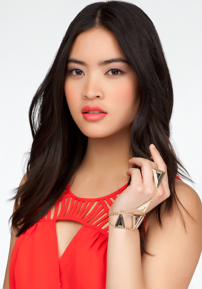 bebe Triangular Tribal Hand Jewelry