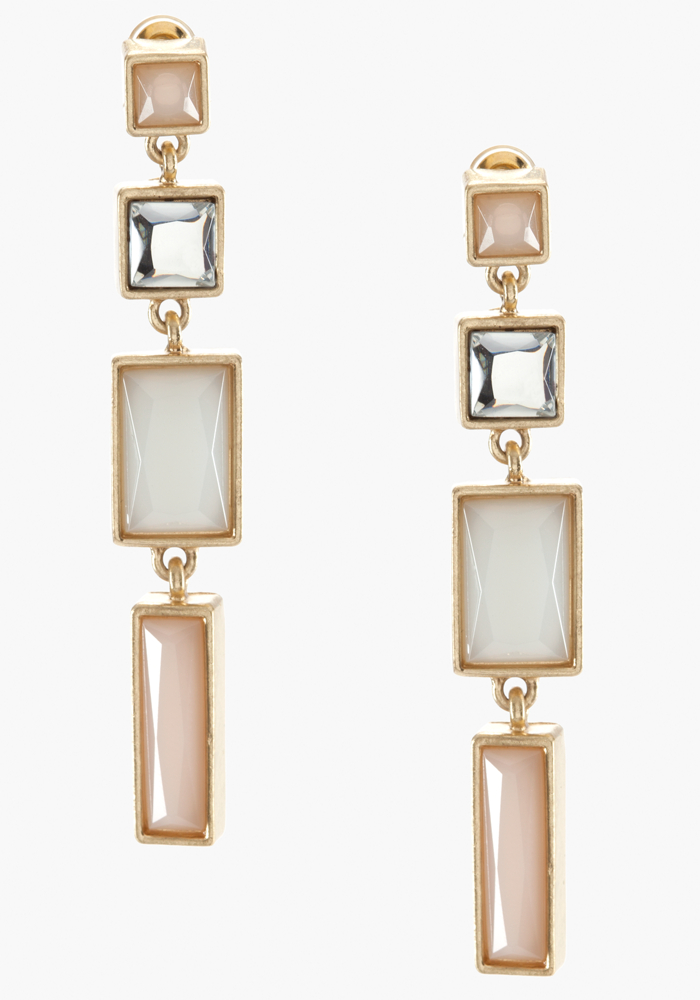 bebe Stone & Crystal Linear Earring