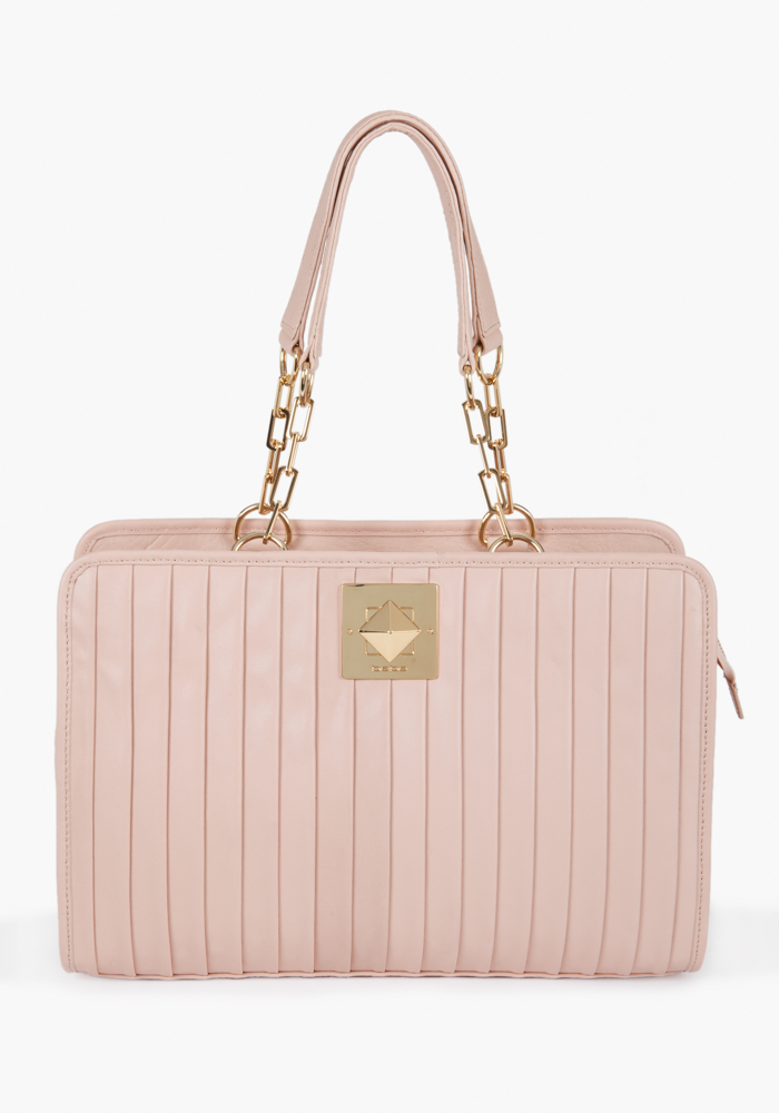 bebe Robertson Pleated Leather Tote