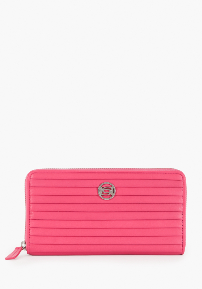Robertson Zipper Leather Wallet at bebe