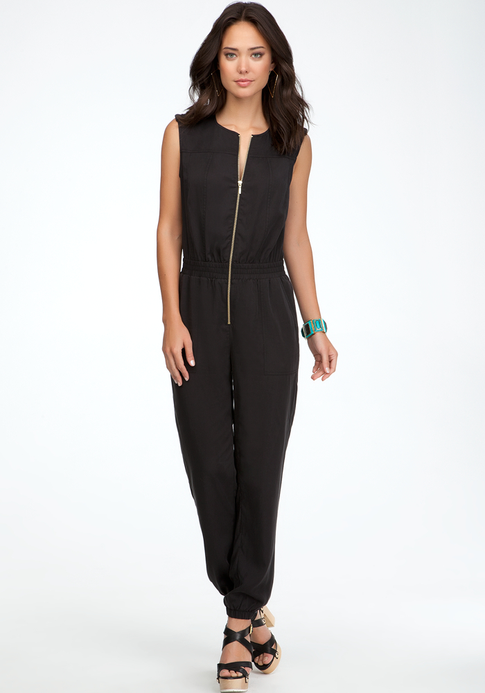 bebe Open Back Jumpsuit