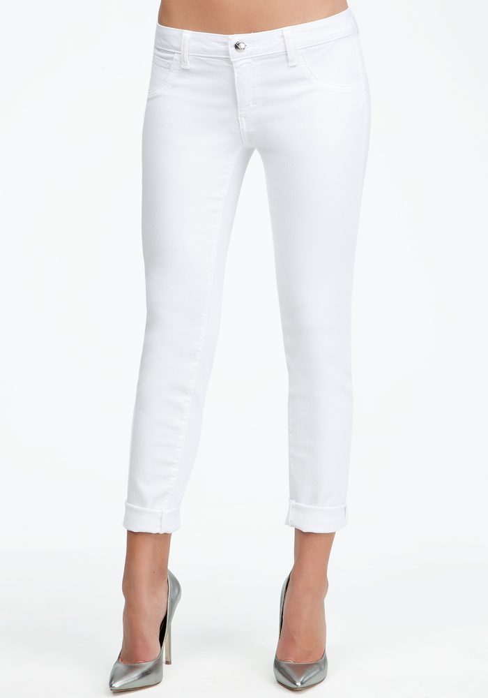 bebe Cuffed Boyfriend Skinny Jean