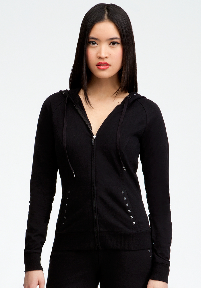 bebe Studded Raglan Hoodie