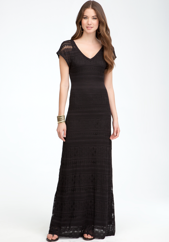 bebe Maxi Pointelle Dress