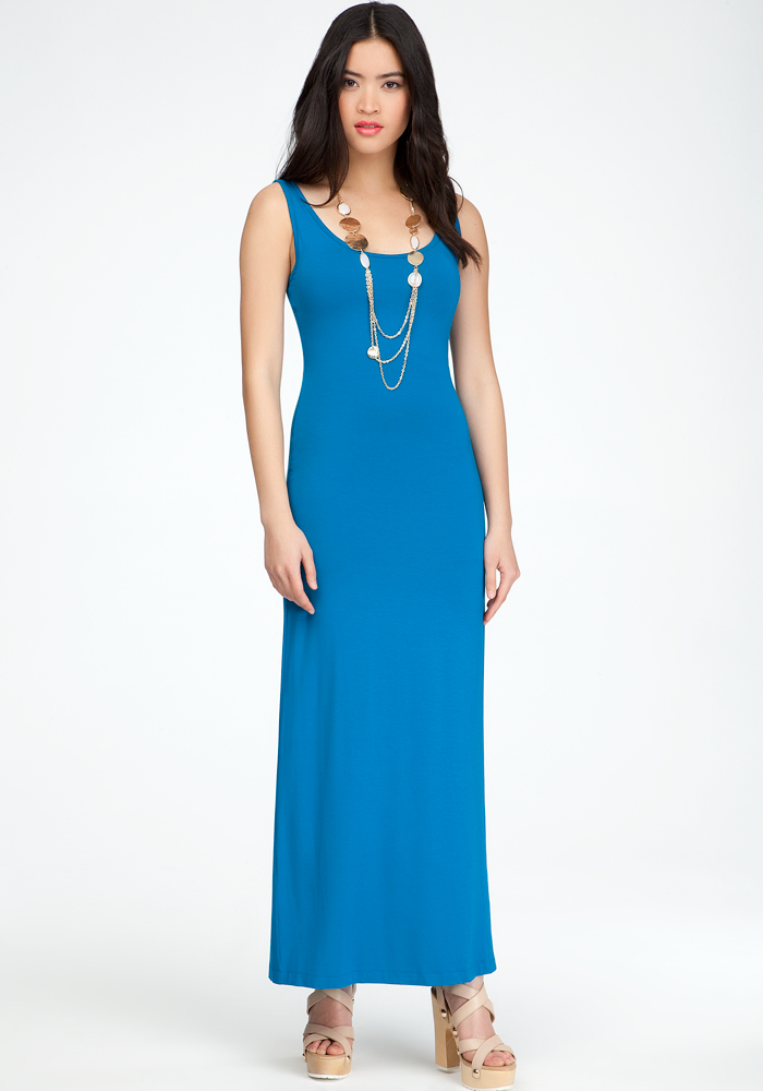 bebe High Slit Maxi Dress
