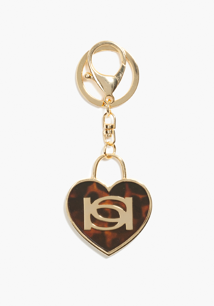 bebe Tortoise Heart Keychain