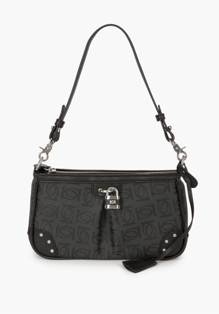bebe Logo Monogram Shoulder Bag