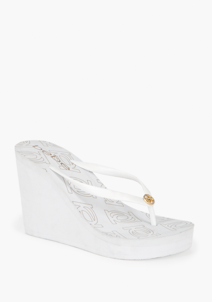 Logo Flip Flop Wedge