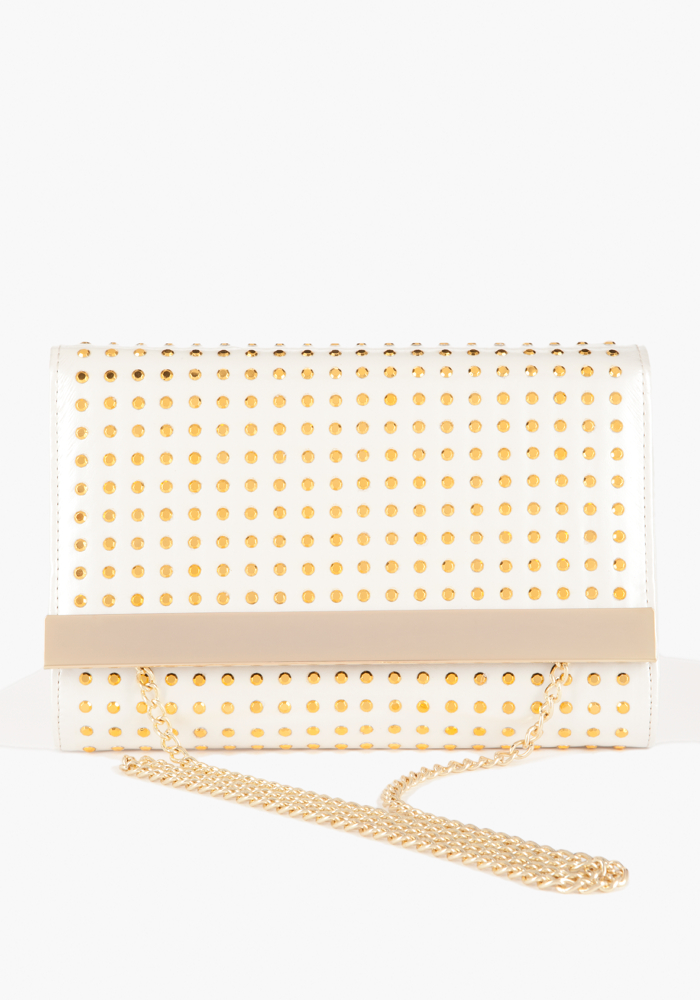 bebe Spike Oversized Clutch