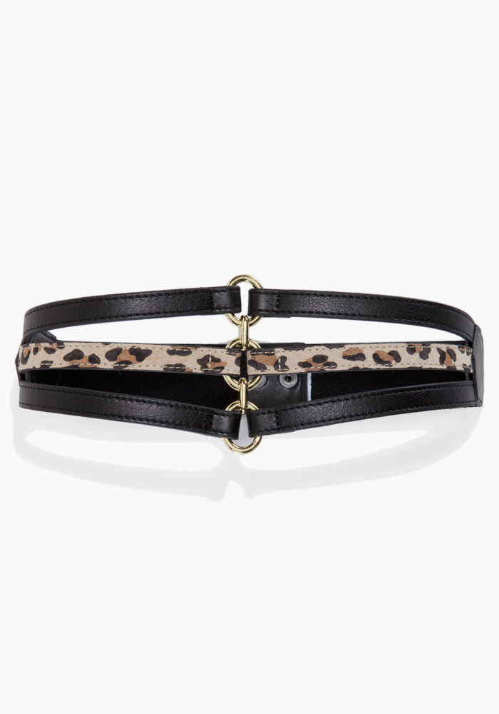 bebe Leather Strap Stretch Belt