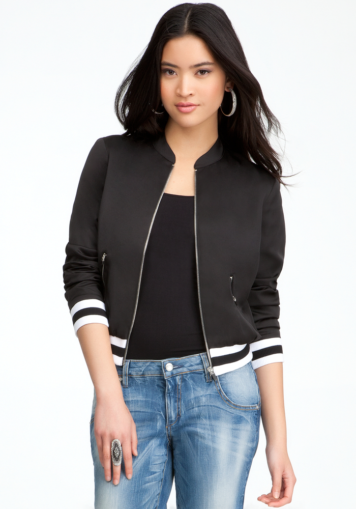 bebe Lightweight Bomber Jacket
