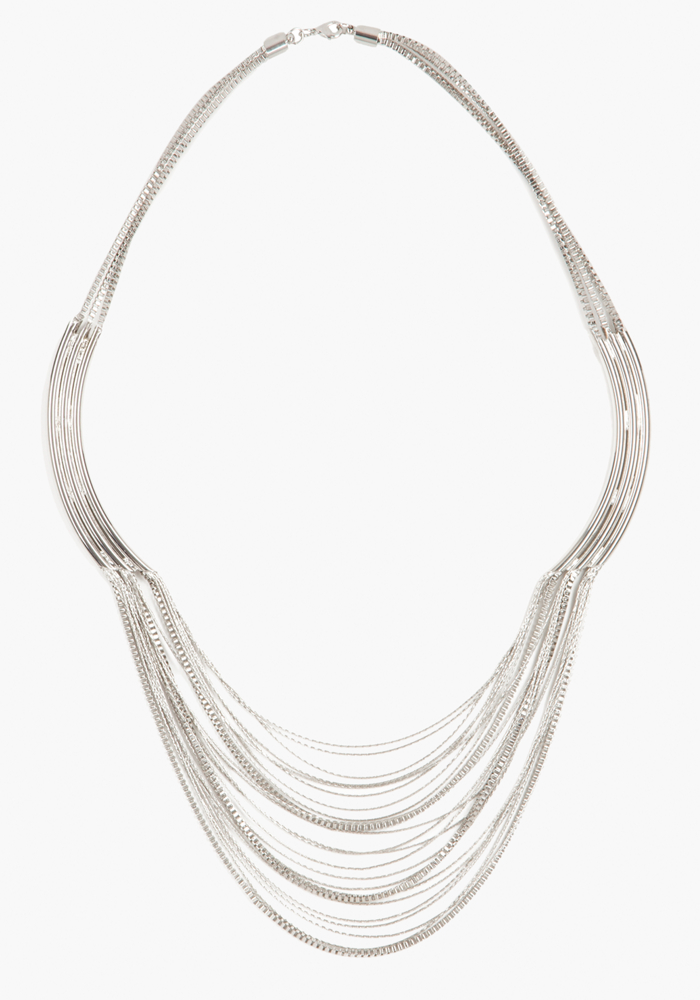 bebe Multi Bar & Drop Chain Necklace