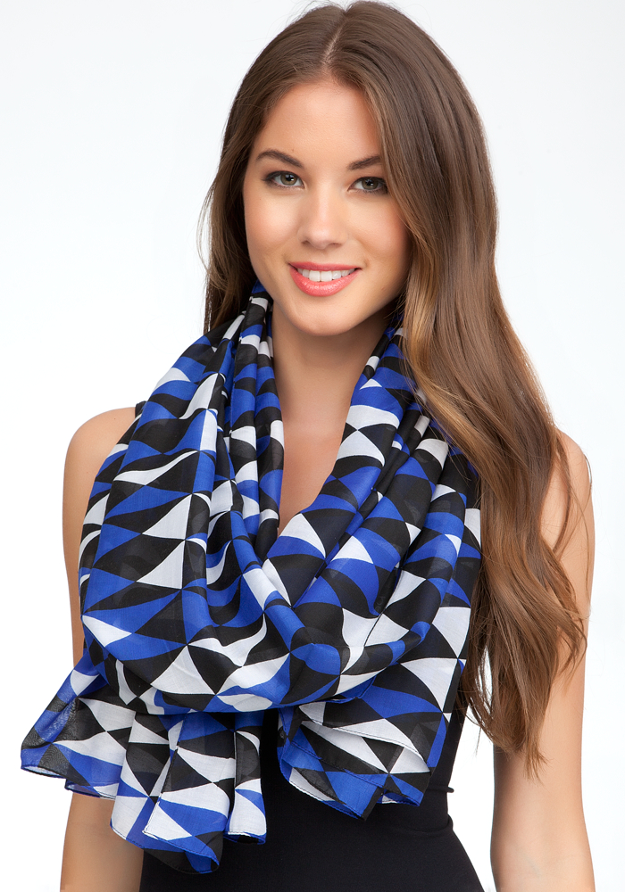 bebe Diamond Print Scarf