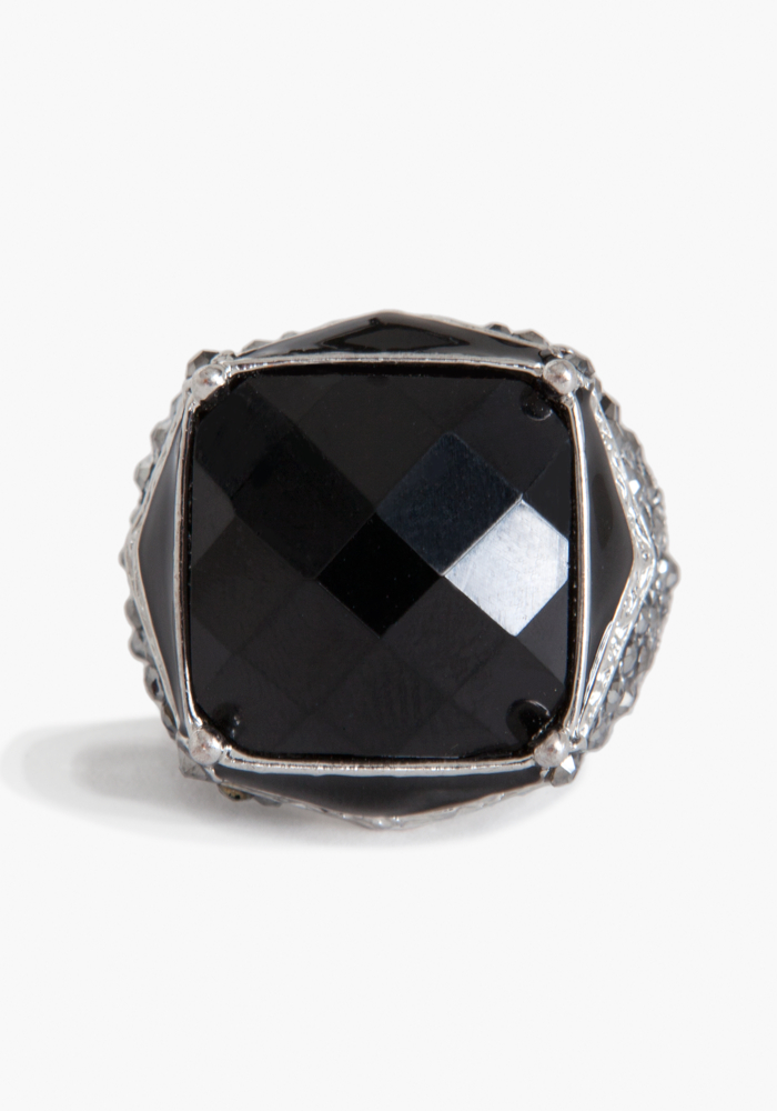 bebe Faceted Stone Stretch Ring