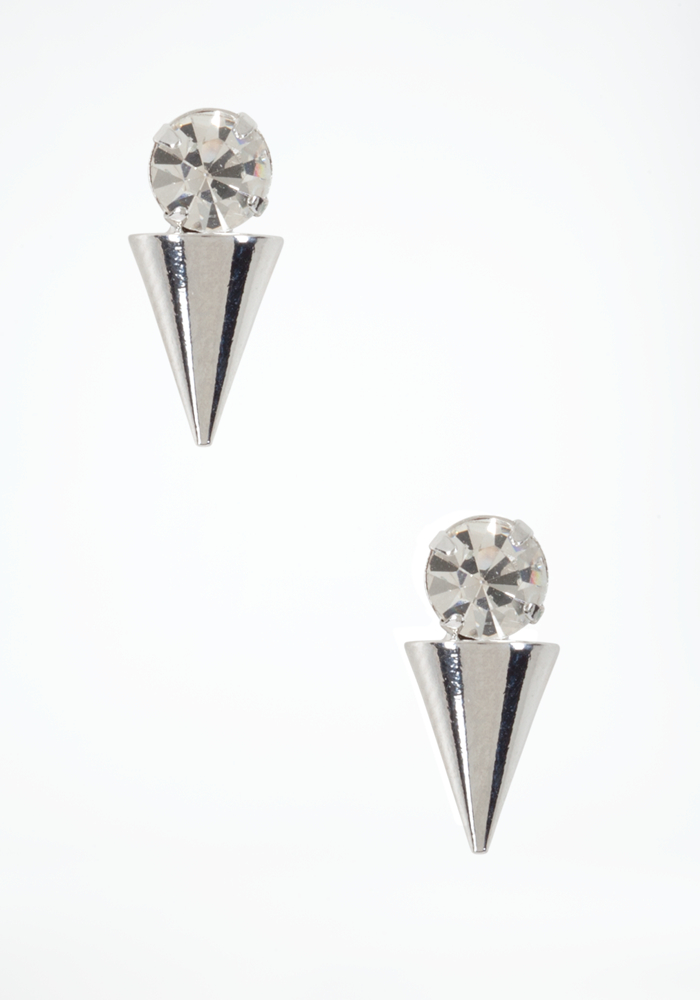 bebe Crystal & Spike Stud Earrings